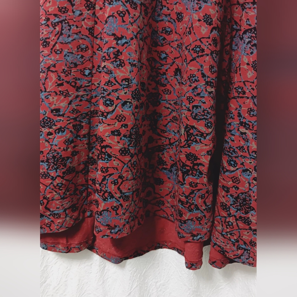 Peruvian Connection Souk Maxi Long Sleeve  Dress Vining Floral Print Size XS - Picture 6 of 12